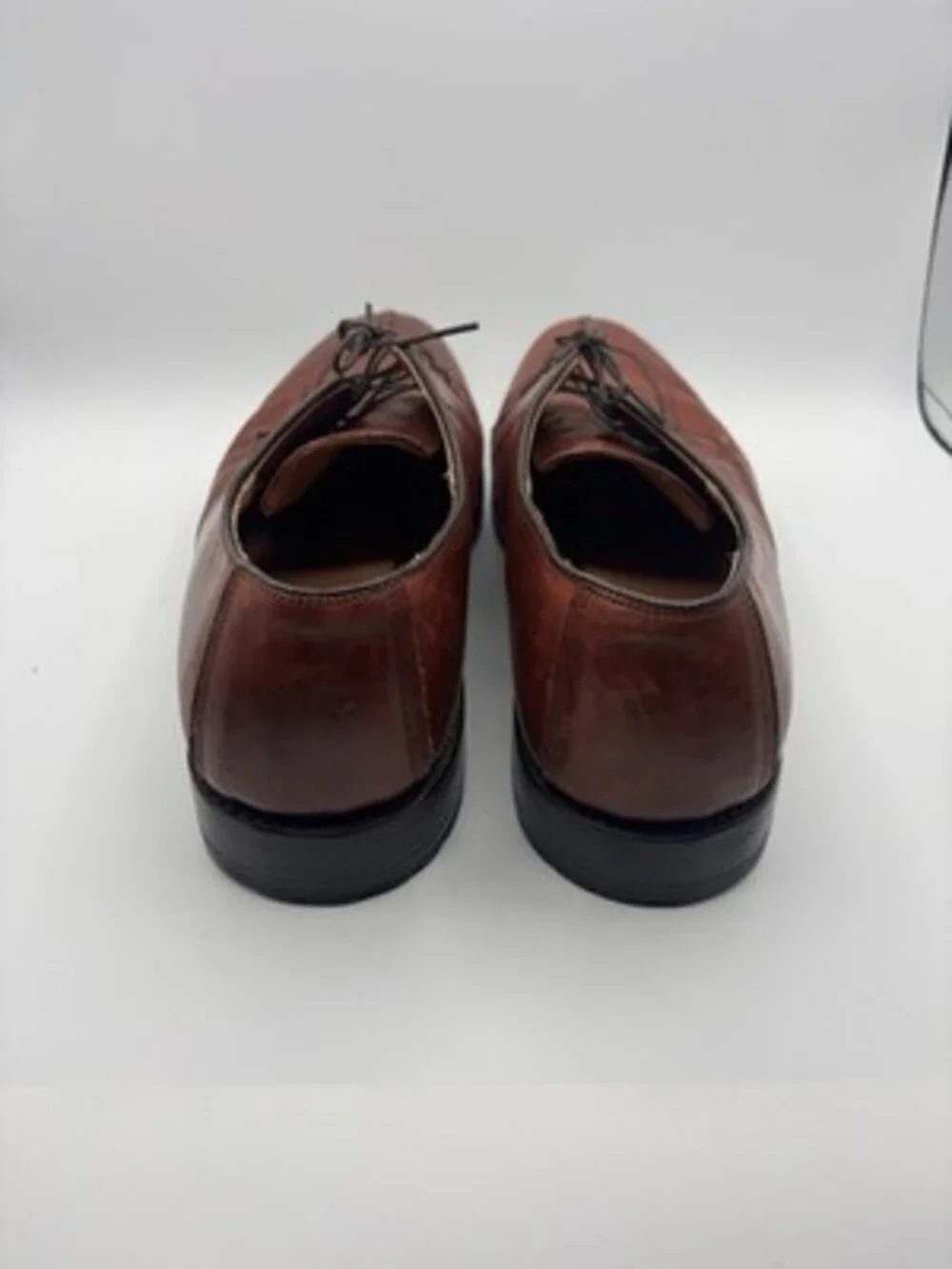 Allen Edmonds Dellwood Brown Leather Derby Dress Shoes Mens 10 Vibram Bottoms